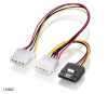 Equip 112052 Y k�bel 1x5,25 -> 1x5,25, 1xSATA apa/anya 15/30cm ( 3 �v)