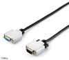 Equip 118851 VGA hosszabb�t�k�bel HD15 apa/anya, dupl�n �rny�kolt, 3m ( 3 �v)
