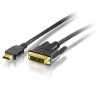 Equip 119322 HDMI - DVI k�bel, aranyozott, 2m ( 3 �v)