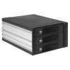 Sharkoon QuickPort Intern 3-Bay - Belső HDD Dokkoló (3x 3,5 SataHDD; 2x 5.25 helyre építhető; 2x ventilátor; fekete) ( 2 év)