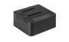 Sharkoon QuickPort Duo USB3.0 V2 - HDD Dokkoló (2x 2,5 -3,5 SataHDD; USB3.0 csatlakozó; fekete) ( 2 év)