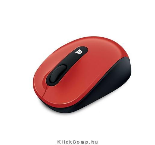 Microsoft Sculpt Mobile Mouse Dobozos vezetéknélküli rádiós piros notebook egér fotó, illusztráció : 43U-00025