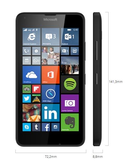 Dual SIM mobiltelefon Microsoft Lumia 640 fekete fotó, illusztráció : 640DSBL