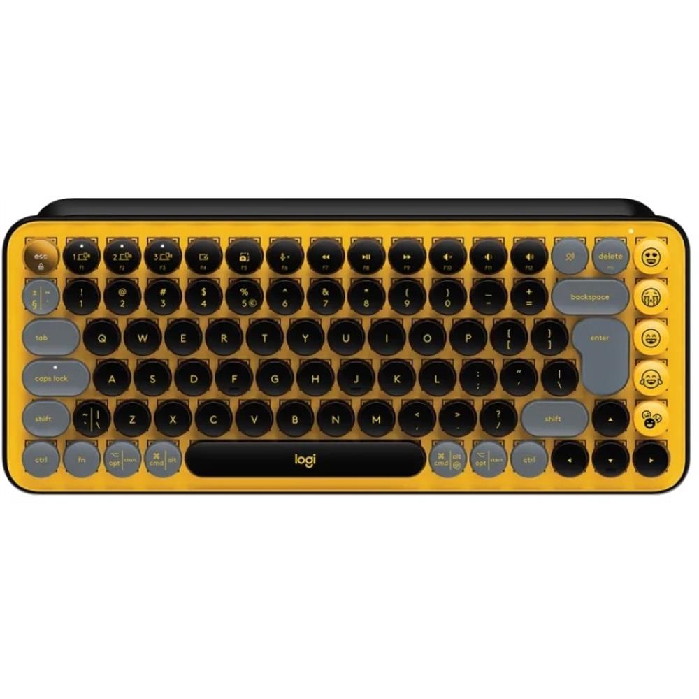 Vezetéknélküli billentyűzet Logitech POP Keys sárga US fotó, illusztráció : 920-010735