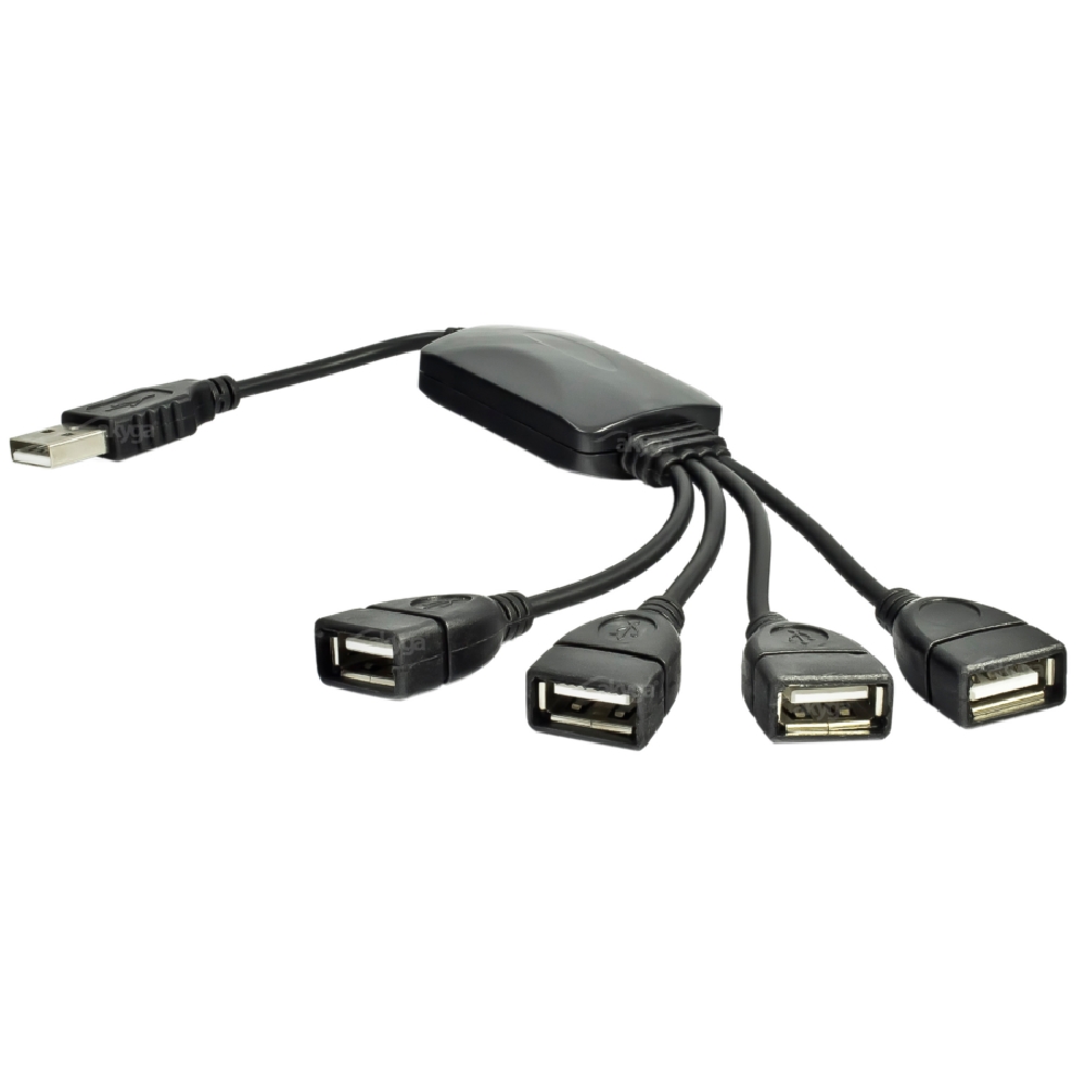 USB HUB 4 port USB2.0 4 portos elosztó kábel fotó, illusztráció : AK-AD-13