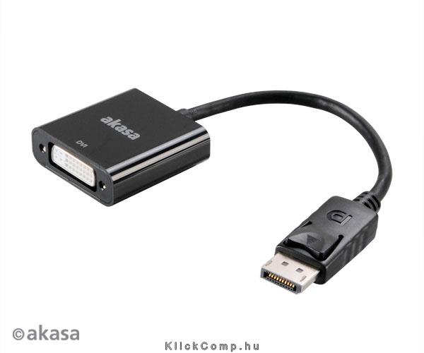 Displayport - DVI adapter Akasa AK-CBDP05-20BK fotó, illusztráció : AK-CBDP05-20BK