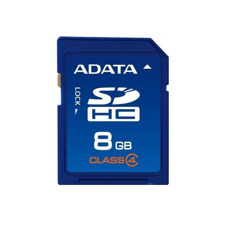 8GB SD SDHC Class 4 memória kártya fotó, illusztráció : ASDH8GCL4-R