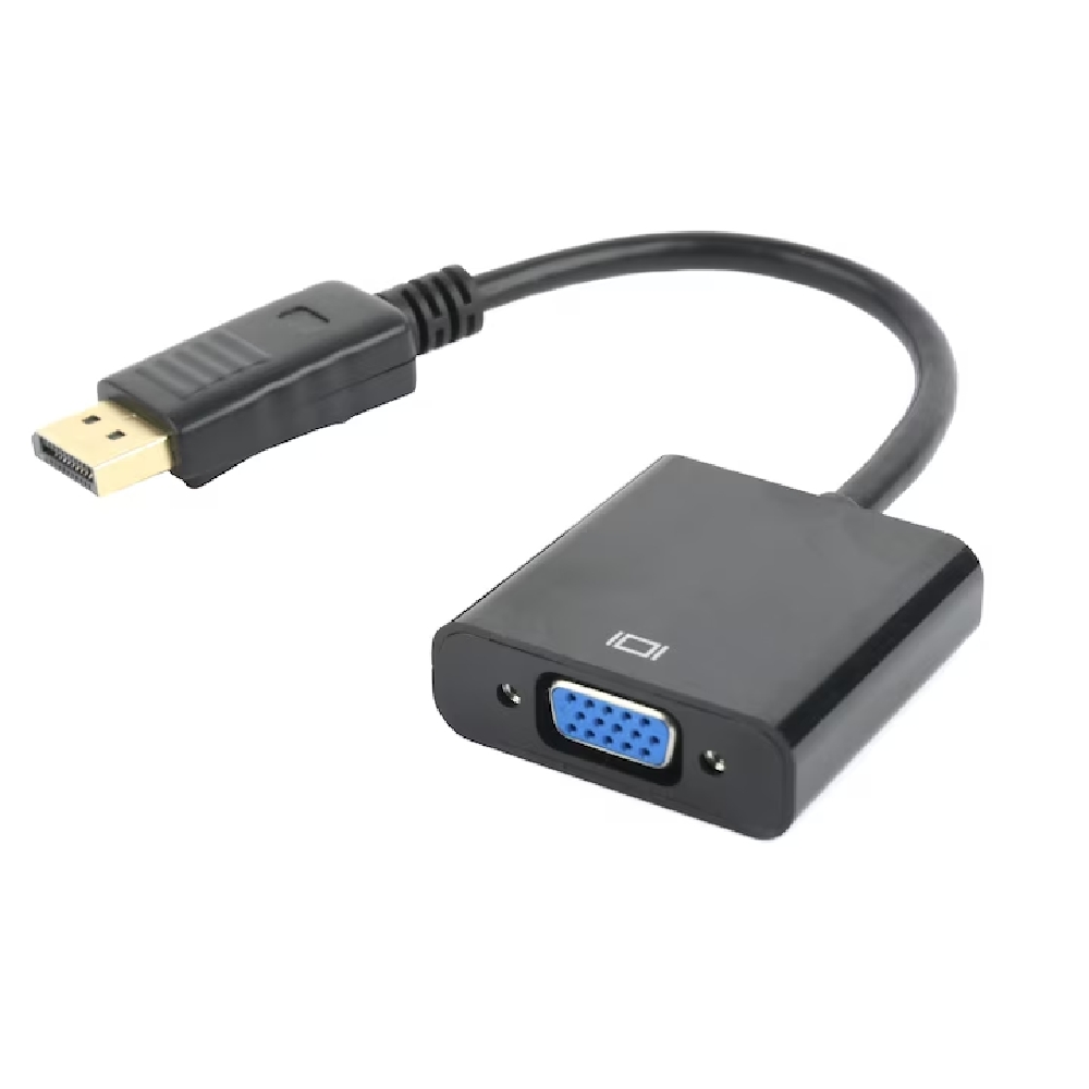 Kábel átalakító DisplayPort to VGA M/F adapter 0,2m fekete Gembird fotó, illusztráció : A-DPM-VGAF-002