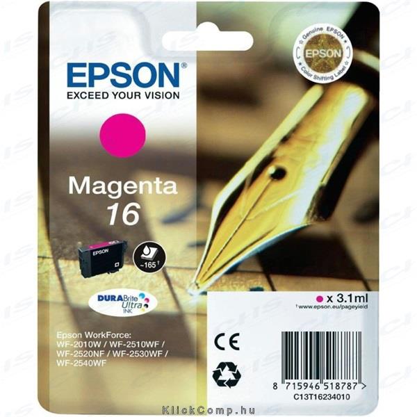 EPSON T1621 tintapatron piros 3,1 ml Patron 16 fotó, illusztráció : C13T16234010