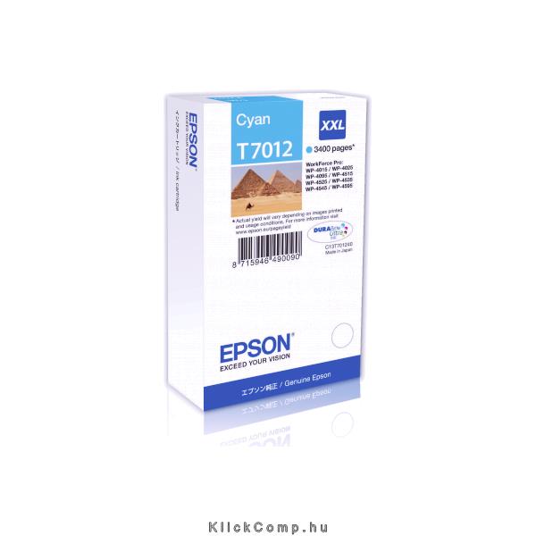 EPSON WorkForce Pro WP-4000/4500 tintaPatron XXL Kék Cyan 3.4k fotó, illusztráció : C13T70124010