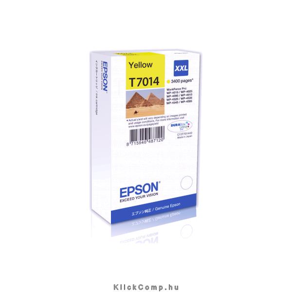 EPSON WorkForce Pro WP-4000/4500 tintaPatron XXL Sárga Yellow 3.4k fotó, illusztráció : C13T70144010