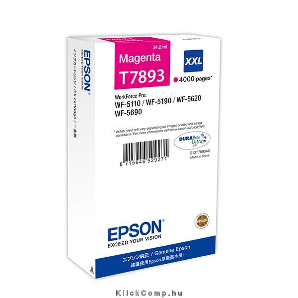 EPSON WorkForce Pro WP-5000 tintaPatron XXL Piros Magenta 4k fotó, illusztráció : C13T789340