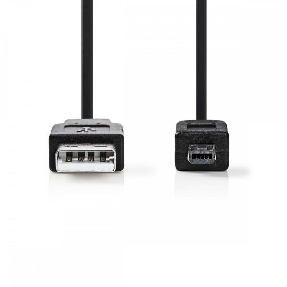 USB kábel USB 2.0 USB A dugó - Hirose Mini 4 tűs dugasz 2m Fekete fotó, illusztráció : CCGP60200BK20