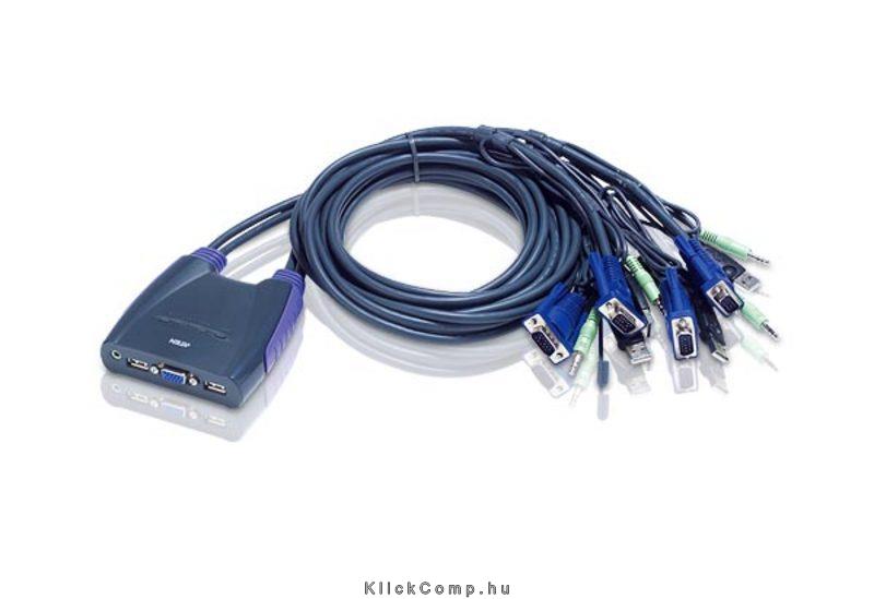 KVM S.4PC USB +kábel CS-64US fotó, illusztráció : CS64US-AT