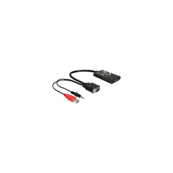 VGA to HDMI Adapter with Audio fotó, illusztráció : DELOCK-62408