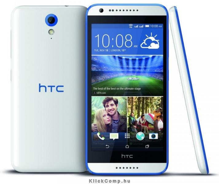 Dual SIM mobiltelefon HTC Desire 620G fehér/kék fotó, illusztráció : DESIRE620GBL
