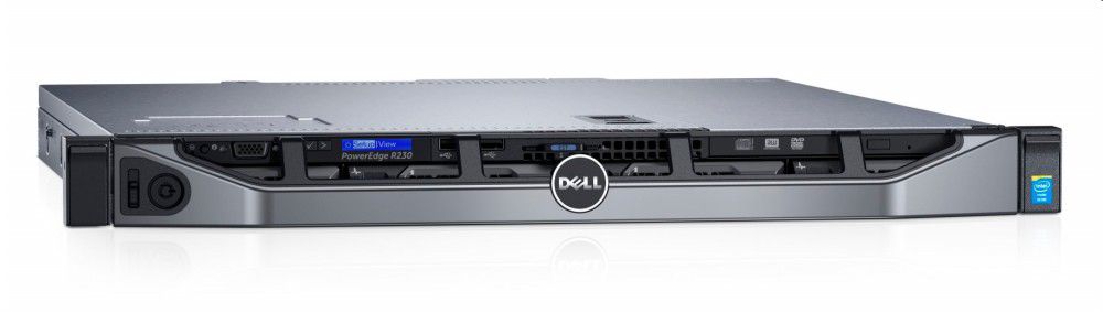 Dell PowerEdge R230 szerver E3-1220v5 8GB 2x1TB S130 rack fotó, illusztráció : DPER230-5