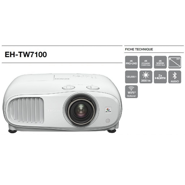 Projektor 4K PRO-UHD 3000AL 2xHDMI Epson EH-TW7100 házimozi fotó, illusztráció : EH-TW7100