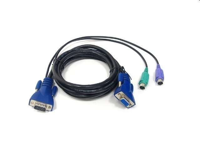 CPu switch cable 15p M/F + 2x PS2 fotó, illusztráció : EKC18D