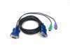 Edimax CPU switch k�bel, 2xPS/2, VGA 15M/15F