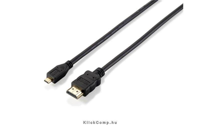 HDMI MicroHDMI kábel 1.4, apa/apa, 1m Delock fotó, illusztráció : EQUIP-119309