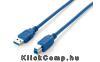 USB 3.0 A-B kbel, apa/apa, dupln rnykolt, 1,8m Delock