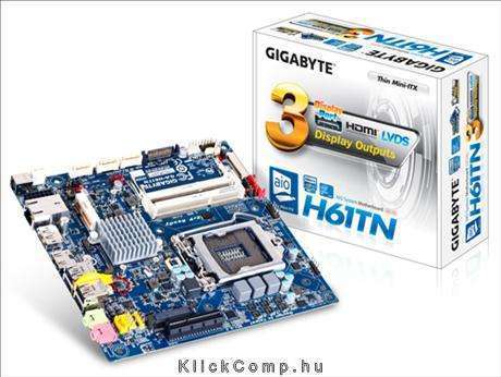 H61TN Intel H61 LGA1155 thin mini ITX alaplap fotó, illusztráció : GA-H61TN