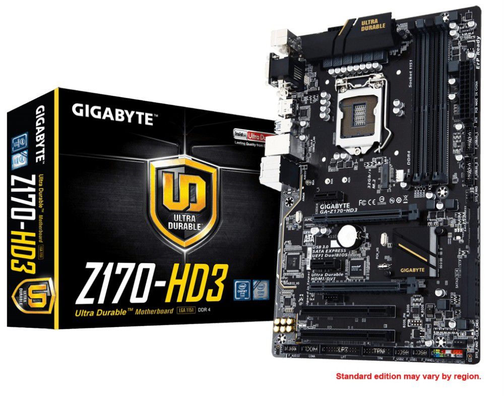 Gigabyte Z170-HD3 alaplap skt1151 fotó, illusztráció : GA-Z170-HD3