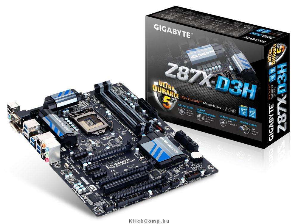 Z87X-D3H Intel Z87 LGA1150 ATX alaplap fotó, illusztráció : GA-Z87X-D3H