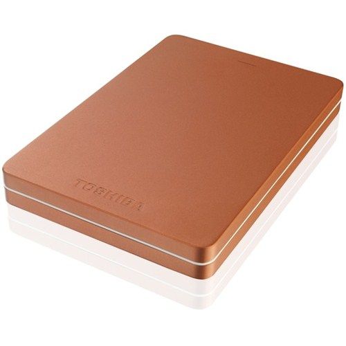 2TB Külső HDD 2.5  USB3.0 Toshiba Canvio Alu Vörös aluminium metál fényű fotó, illusztráció : HDTH320ER3CA