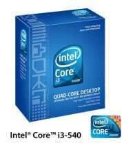Intel processzor Core i3 540 (3.06GHz, 4MB, LGA1156, 2/4 Cores/Threads) Box 3�v, H55 ( Szervizben 3 �v ) ICi3540 fot�