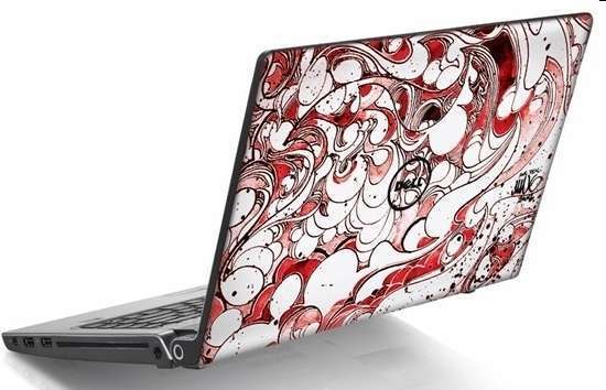 Dell Inspiron 1545 Red Swirl notebook C2D T6500 2.1GHz 2G 320G 512ATI Linux 3 é fotó, illusztráció : INSP1545-93