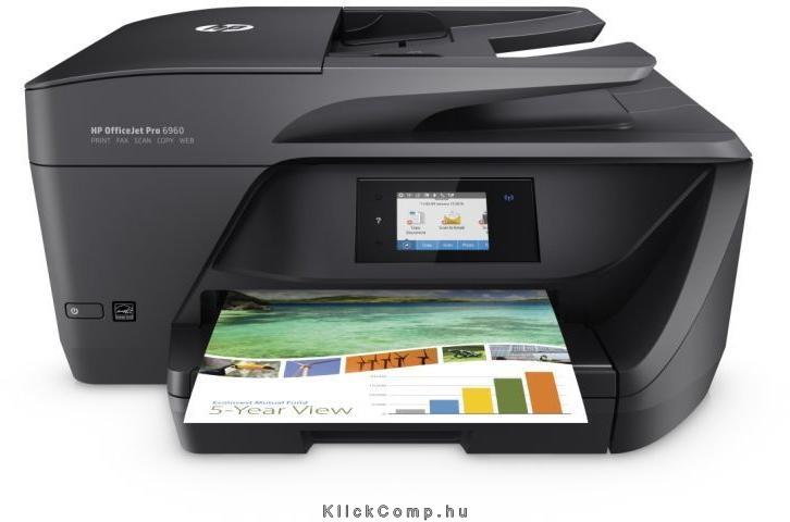 Multifunkciós nyomtató tintasugaras A4 HP OfficeJet Pro 6960 fotó, illusztráció : J7K33A