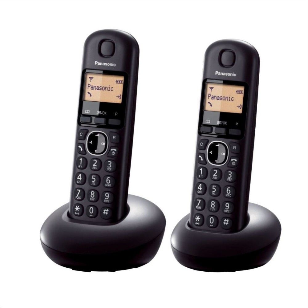 Panasonic DECT telefon Duo fekete fotó, illusztráció : KX-TGB212PDB