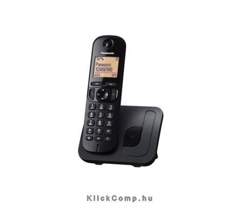 Panasonic DECT telefon hívóazonosítós fekete fotó, illusztráció : KX-TGC210PDB