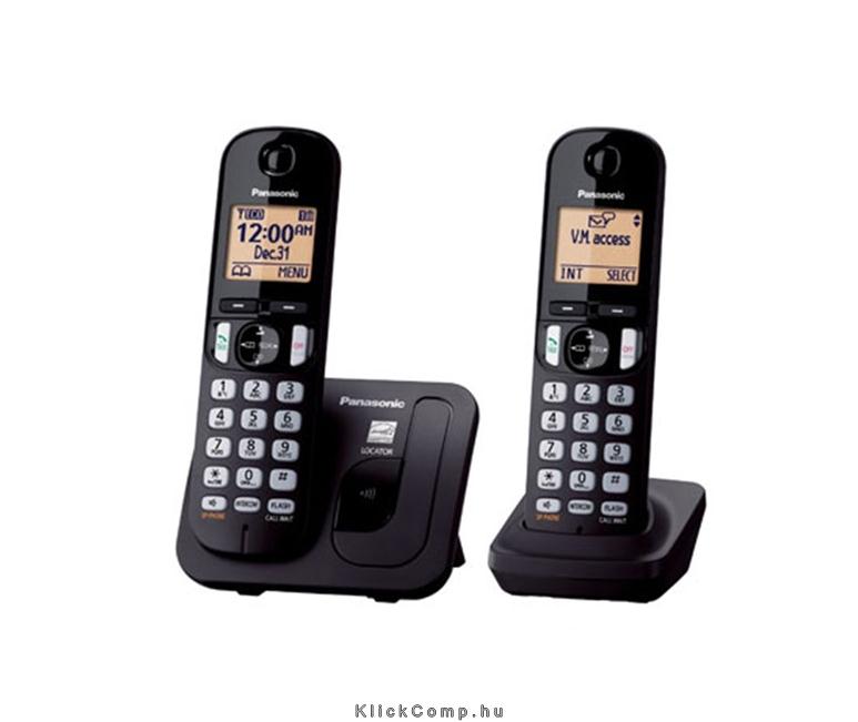 Panasonic DECT telefon Duo szürke fotó, illusztráció : KX-TGC212PDB
