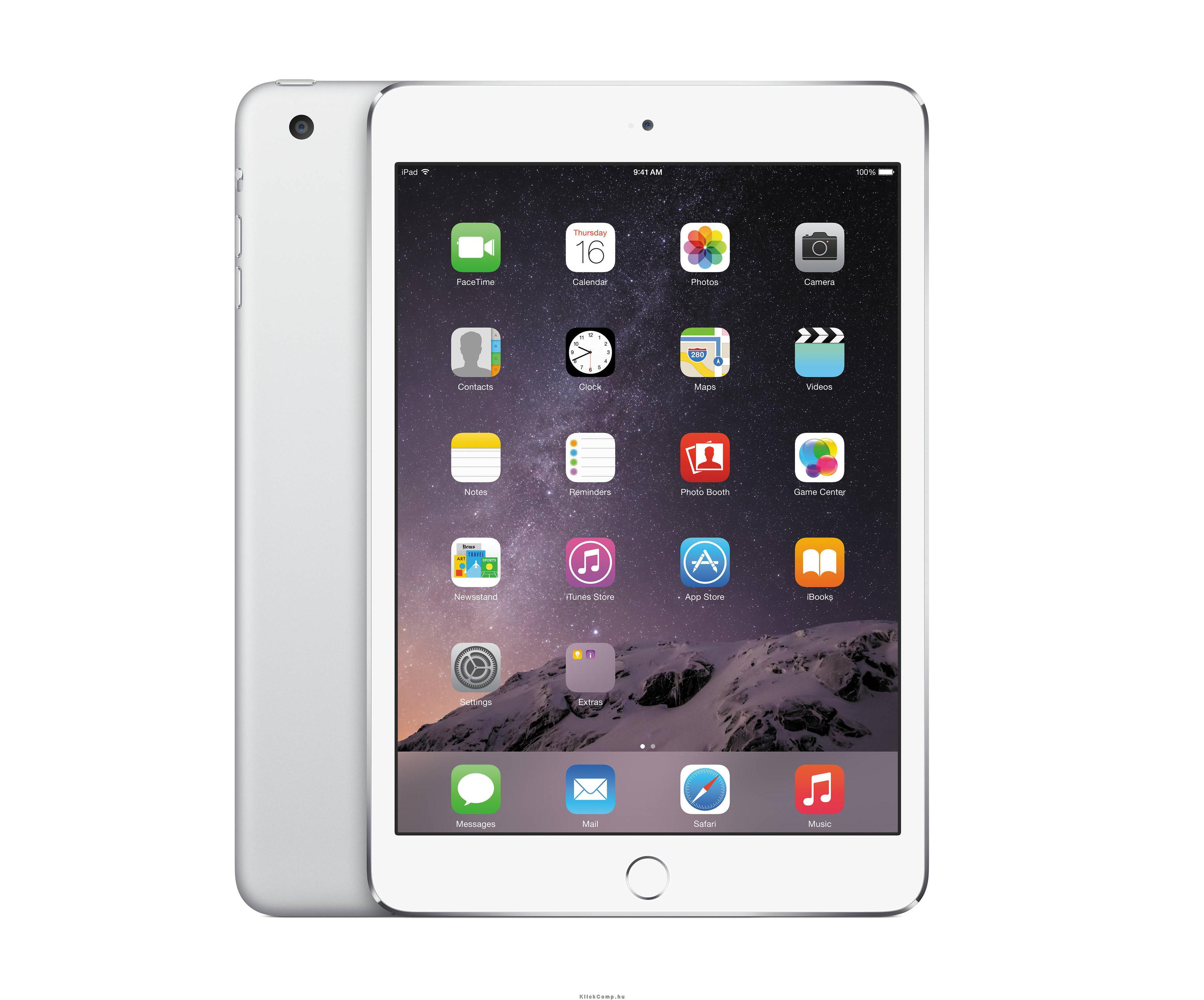 iPad mini 3 64GB WiFi Ezüst 7,9 fotó, illusztráció : MGGT2