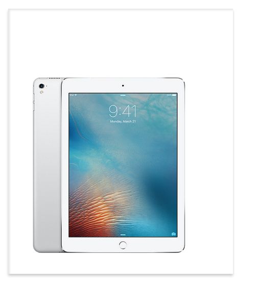 Apple 9,7  iPad Pro 128 GB Wi-Fi + Cellular ezüst tablet-PC fotó, illusztráció : MLQ42