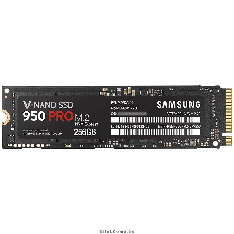 256GB SSD M.2 SATA Samsung 950 PRO fotó, illusztráció : MZ-V5P256BW