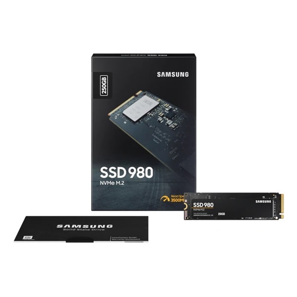 250GB SSD NVMe M.2 2280 Samsung 980 MZ-V8V250BW fotó, illusztráció : MZ-V8V250BW
