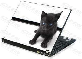 Notebook matrica Laptop dekorációs védőfólia ( skin ) Cicás fekete-feh - Már ne fotó, illusztráció : NS-A04