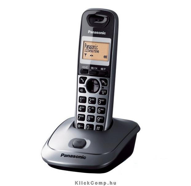 Panasonic KX-TG2511HGM DECT kihangosítható hívóazonosítós metálszürke telefon fotó, illusztráció : PANASONIC-37675