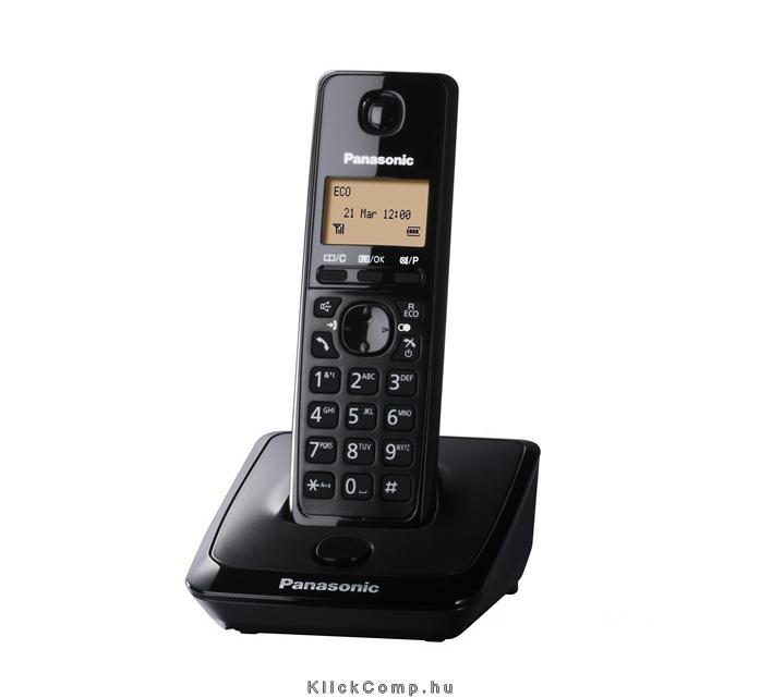 Panasonic KX-TG2711PDB DECT kihangosítható hívóazonosítós titánfekete telefon fotó, illusztráció : PANASONIC-58675