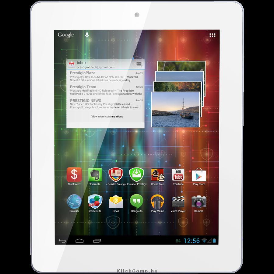 Tablet-PC 8.0  IPS 3G ARM Cortex A7 multi-touch 1024 x 768 pixel Backlight Pres fotó, illusztráció : PMP7280C3G_WH_QUAD