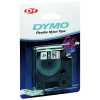 címke LM D1 nylon 12 mm fekete/fehér