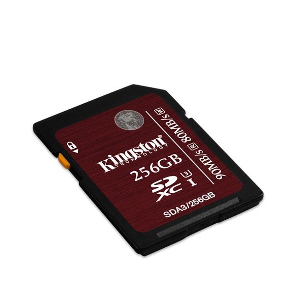 Memória-kártya 256GB SD SDXC UHS-I SC3 Kingston SDA3/256GB fotó, illusztráció : SDA3_256GB