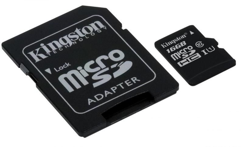 Memória-kártya 16GB SD micro SDHC Class10 Kingston SDC10G2/16GB adapterrel fotó, illusztráció : SDC10G2_16GB