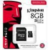 Memria-krtya 8GB SD micro + olvas (SDHC Class 10 A1) Kingston Industrial SDCIT2/8GB                                                                                                                  