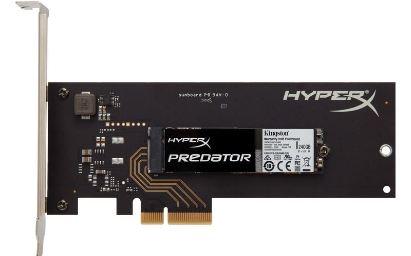 240GB SSD PCIe HHHL Kingston HyperX Predator SHPM2280P2H/240G fotó, illusztráció : SHPM2280P2H_240G