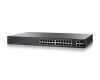 Cisco SG200-26P 24 LAN 10/100/1000Mbps, 2 miniGBIC Smart menedzselhet PoE switch